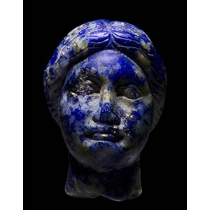 An hellenistic lapis-lazuli female head. 3rd ... 