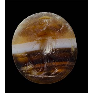 An italic banded agate intaglio. ... 