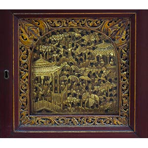 A CARVED WOOD COFFER
China, early ... 