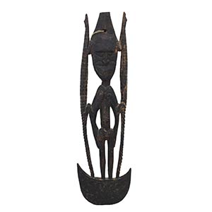A PAPUA NEW GUINEA CARVED WOOD SUSPENSION ... 