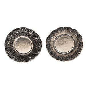 TWO LARGE INDONESIAN REPOUSSÉ  SILVER ... 