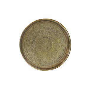AN INDONESIAN INCISED BRASS TRAY
Early 20th ... 
