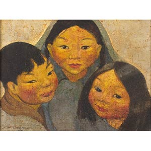 RINSONO

Three Chinese children

Oil on ... 