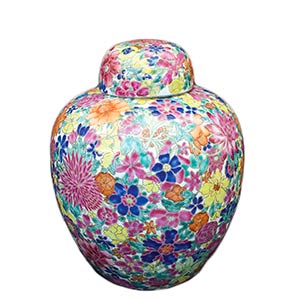 A ‘MILLE FLEURS’ OVOID VASE AND ... 