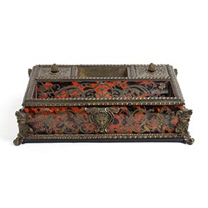 A French Boulle tortoise shell inkstand - ... 