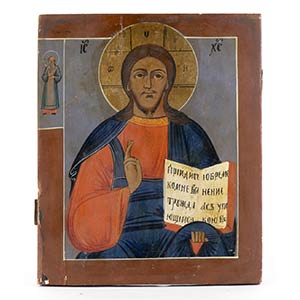Icona russa raffigurante Cristo Pantocratore ... 