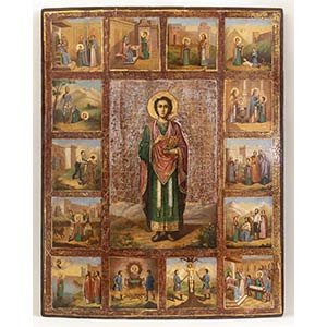 A Russian Icon of Saint Pantaleon ... 