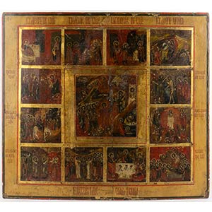A Russian icon of the Twelve Great Feasts - ... 