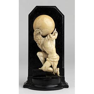 An English ivory carving depicting ... 