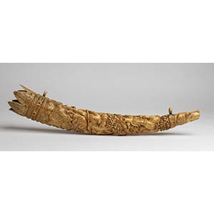 A German ivory oliphant (hunting horn) - ... 