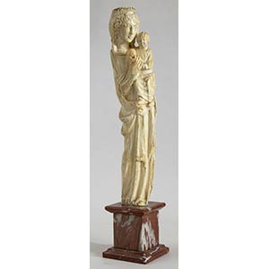 A French ivory figural group ... 