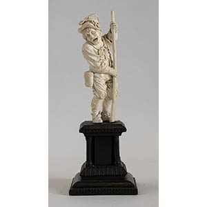 A Flemish ivory carving depicting a male ... 