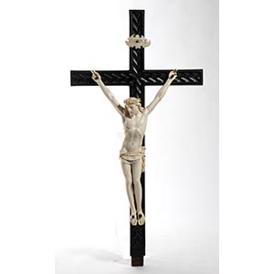 A French ivory Crucifix - 19th Centurya ... 