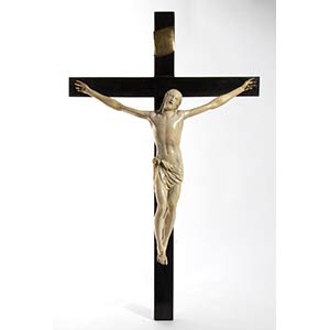 A French ivory crucifix - 19th Centurya ... 