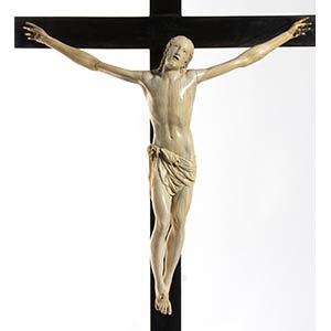A French ivory crucifix - 19th ... 