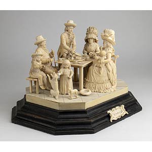 An English ivory figural group of ... 