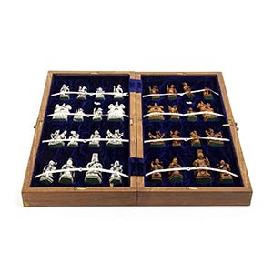 A Chinese ivory chess set - early ... 
