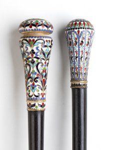 A pair of walking sticks cane - Russia 20th ... 