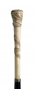 An ivory mounted  walking stick cane - ... 