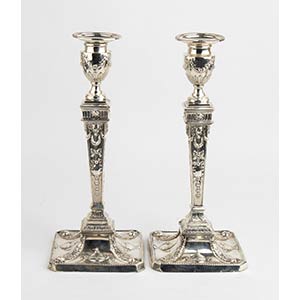 An English pair of sterling silver Victorian ... 