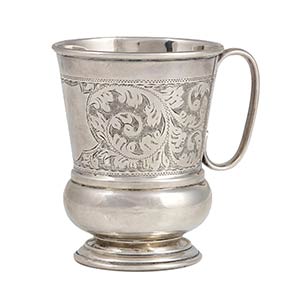 An English sterling silver mug - Birmingham ... 
