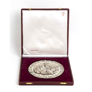 An Italian silver 800/1000 plaque ... 
