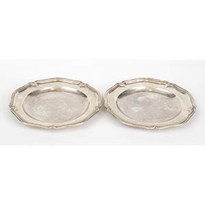 A pair of Italian silver dish - Rome, ... 