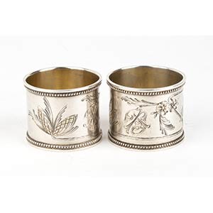 A pair of Russian silver 875/1000 ... 