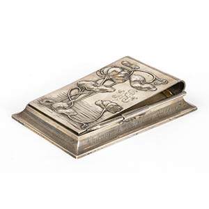 A Russian silver 875/1000 note holder - ... 