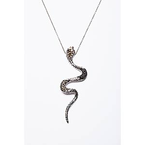 SNAKE PENDNT WITH BRILLIANTS  Handcrafted ... 