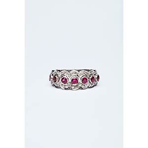 RING WITH  RUBIES AND DIAMONDS  ... 