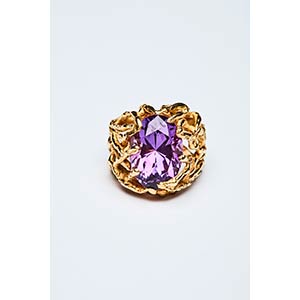 RING WITH AMETHYST  Handcrafted ring made in ... 