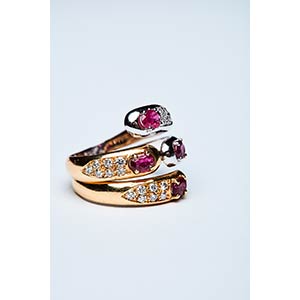 STYLIZED SNAKES RING  Handcrafted ... 