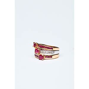 RING WITH RUBIES AND DIAMONDS  ... 