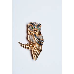 IMPERIAL OWL BROOCH 1950s  Handcrafted ... 