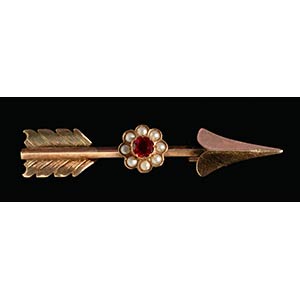 PASSION ARROW BROOCH - 1920s  Handcrafted ... 