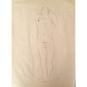 ALBERTO ZIVERI Rome, 1908 - 1990  Nude of a ... 