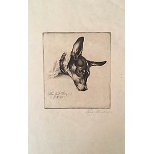 ANONYMOUS  Dog, 1915 Etching, 15,5 ... 