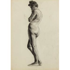 ANONYMOUS 20TH CENTURY  Nude female Charcoal ... 