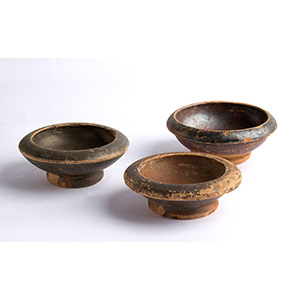 Three Black-glazed miniaturistic bowls
4th - ... 