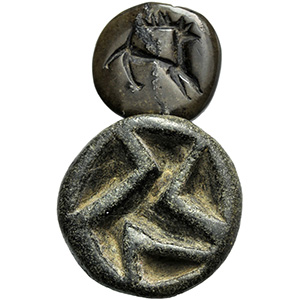 Group of two steatite Intaglio
Near East, ... 