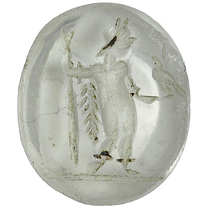 Chalcedony with Mars and eagle Intaglio
1st ... 