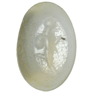 Chalcedony with helmeted male figure ... 