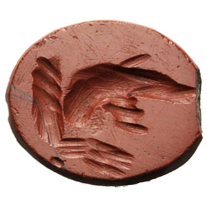 Red jasper with dolphin Intaglio 
2nd - 3rd ... 