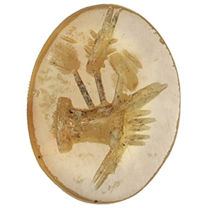Carnelian with hand and poppies Intaglio
1st ... 