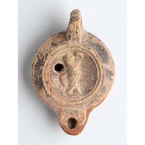 Roman Oil Lamp with Dancing Satyr, ... 