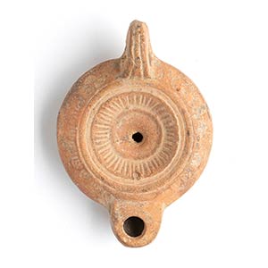 Roman Oil Lamp with Rays on ... 