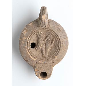 Roman Oil Lamp with Amphora Carrier, 1st - ... 