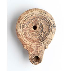 Roman Oil Lamp with Wreath, 1st - 2nd ... 