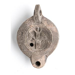 Roman Oil Lamp with Rudder and Fishes, 1st - ... 